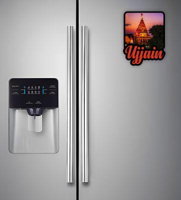 Ujjain Madhya Pradesh Wooden Fridge Magnet for Refrigerator Whiteboard, Kitchen, and Office Indian Souvenir Fridge Magnet Religious Gifts